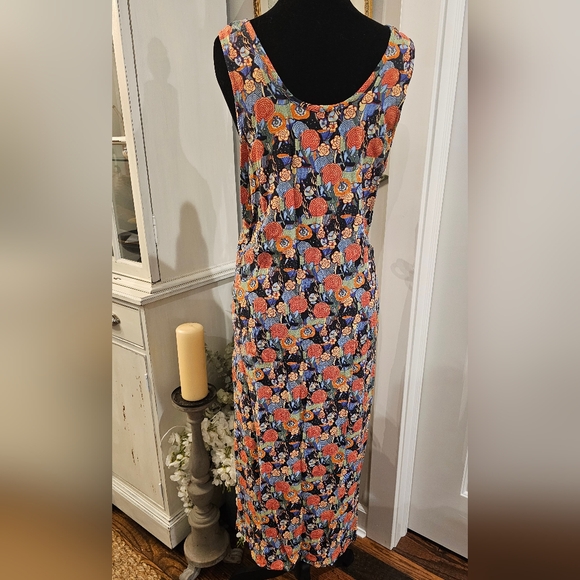 Vintage Flax by Jeanne Engelhart Floral Maxi Size Small - Picture 2 of 5